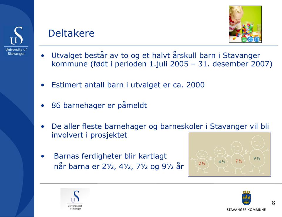 2000 86 barnehager er påmeldt De aller fleste barnehager og barneskoler i Stavanger