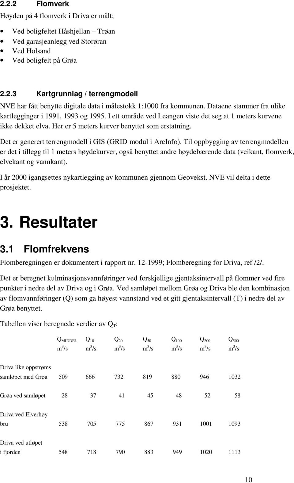 Det er generert terrengmodell i GIS (GRID modul i ArcInfo).