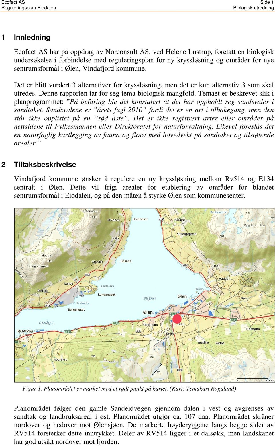 Temaet er beskrevet slik i planprogrammet: På befaring ble det konstatert at det har oppholdt seg sandsvaler i sandtaket.