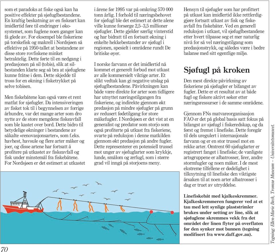 For eksempel ble fiskeriene på torskefisk og makrell i Nordsjøen så effektive på 1950-tallet at bestandene av disse store rovfiskene minket betraktelig.