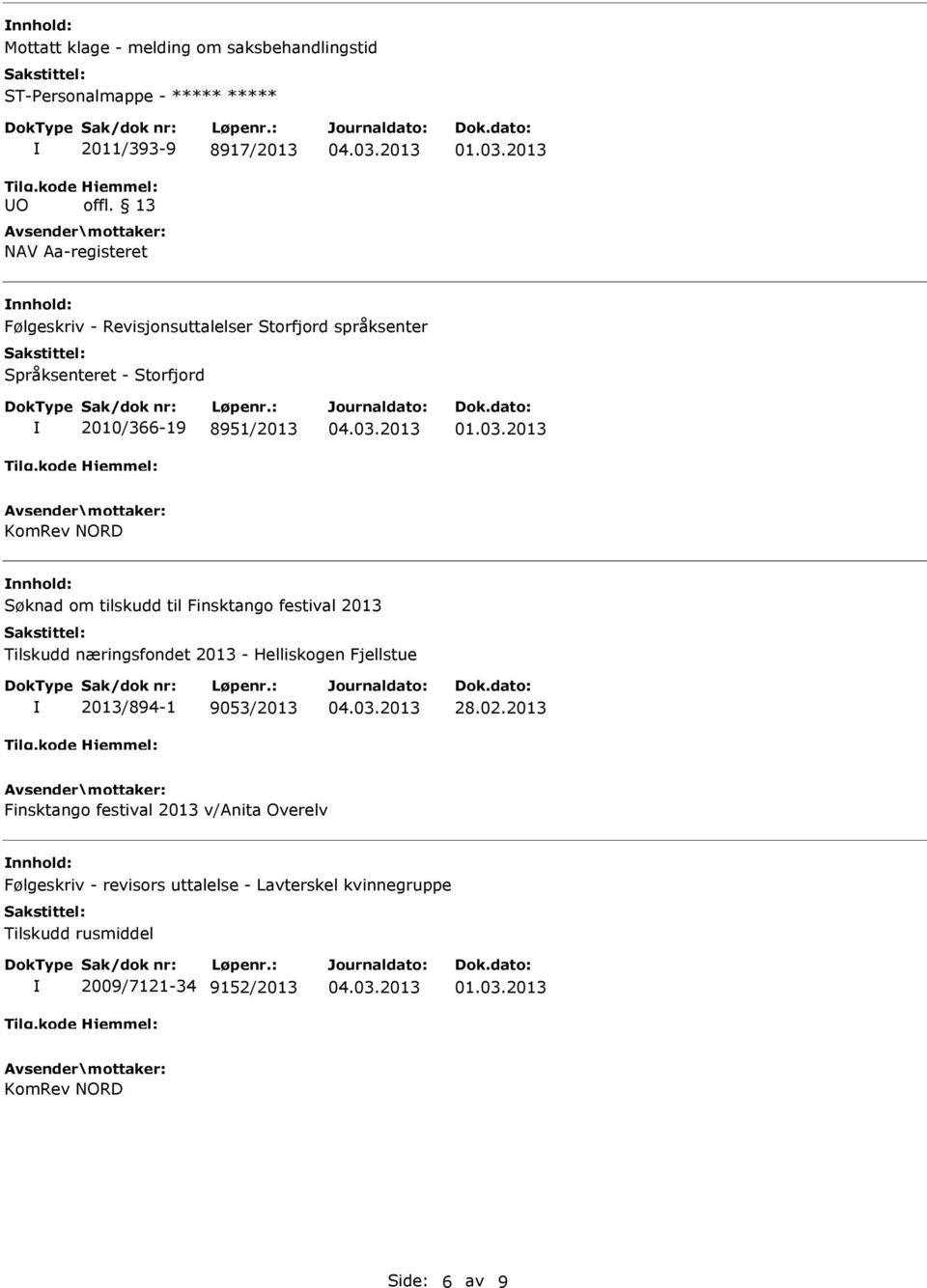 2013 Tilskudd næringsfondet 2013 - Helliskogen Fjellstue 2013/894-1 9053/2013 28.02.