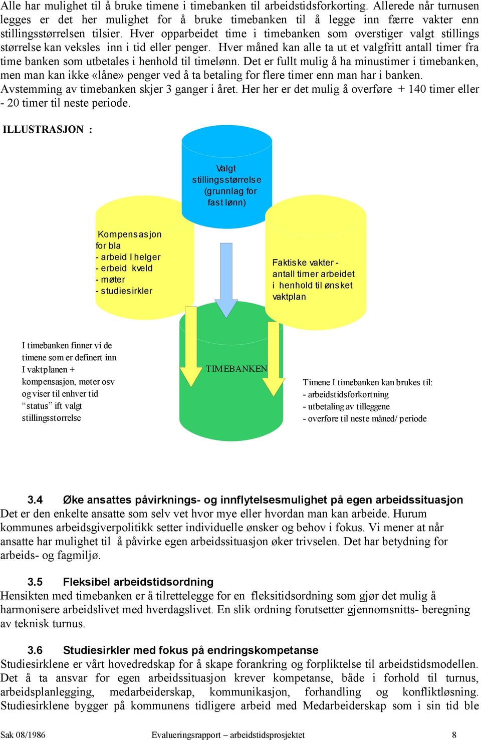 Hver opparbeidet time i timebanken som overstiger valgt stillings størrelse kan veksles inn i tid eller penger.