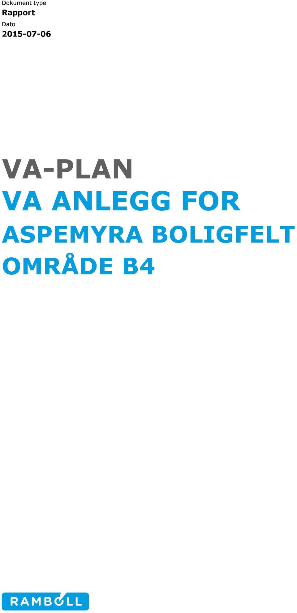 VA-PLAN VA ANLEGG FOR