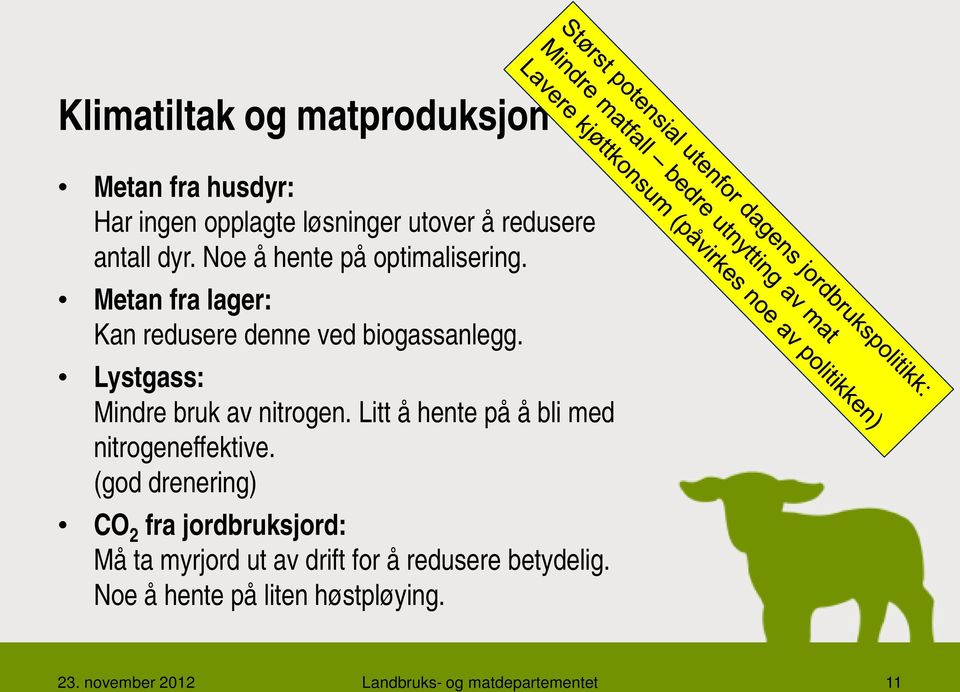 Lystgass: Mindre bruk av nitrogen. Litt å hente på å bli med nitrogeneffektive.