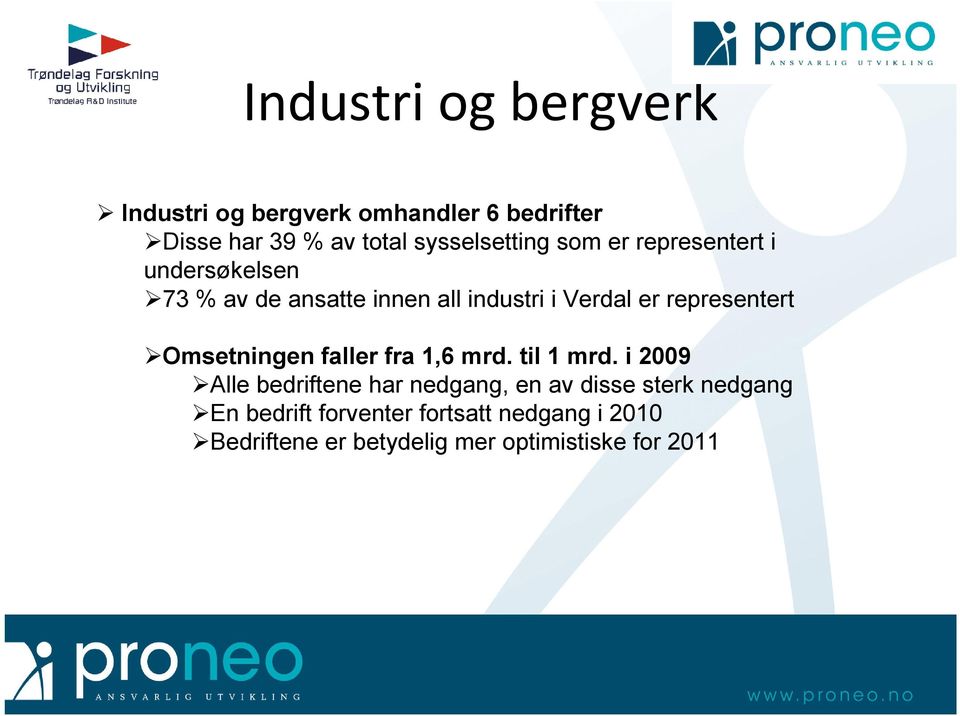 representert Omsetningen faller fra 1,6 mrd. til 1 mrd.