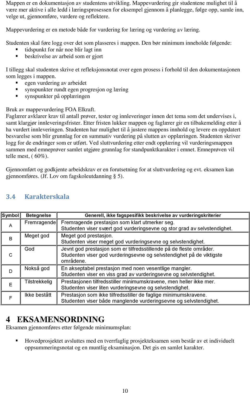 Mappevurdering er en metode både for vurdering for læring og vurdering av læring. skal føre logg over det som plasseres i mappen.