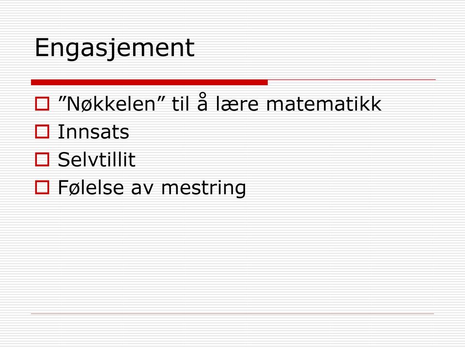 matematikk Innsats