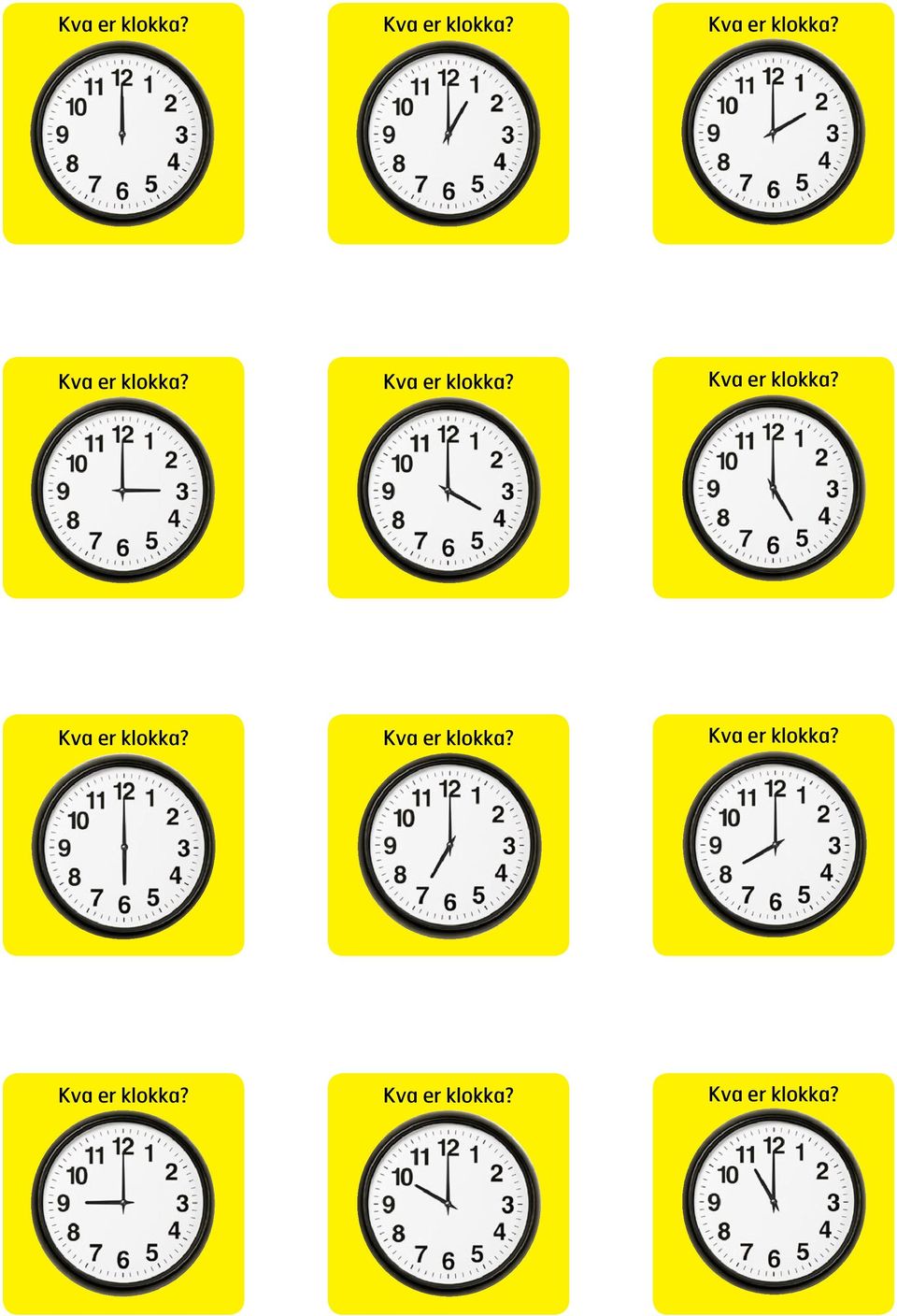 Kva er klokka? Kva er klokka? Kva er klokka? - PDF Free Download