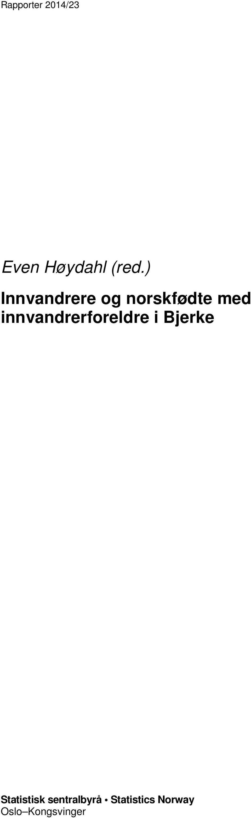 innvandrerforeldre i Statistisk