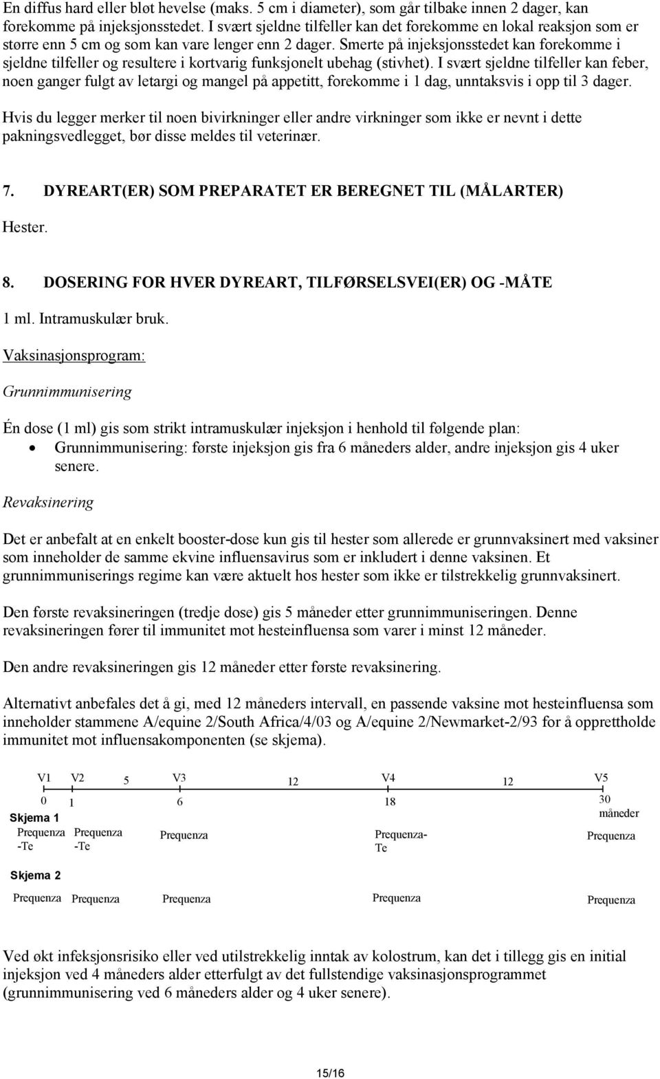 Smerte på injeksjonsstedet kan forekomme i sjeldne tilfeller og resultere i kortvarig funksjonelt ubehag (stivhet).