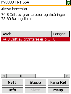 Brukerveiledning ELRAPP 107 8.4.6 Stopping av kjørende avvik Kjørende avvik merkes med rødt i avviklisten i hovedbildet. Disse avvikene må stoppes før de kan redigeres.