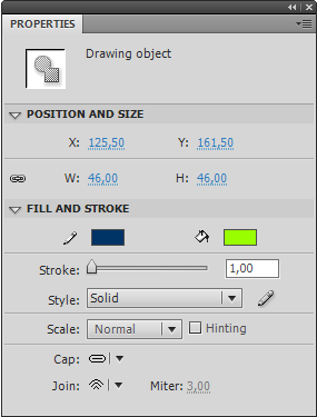 Side 26 Eksempel I punkt 8 angis Frame rate under FPS i Properties-panelet: I punkt 14 angis lyden under Name i Sound-feltet i Properties-panelet: Side 50 Verktøyboksen ser nesten lik ut som før,