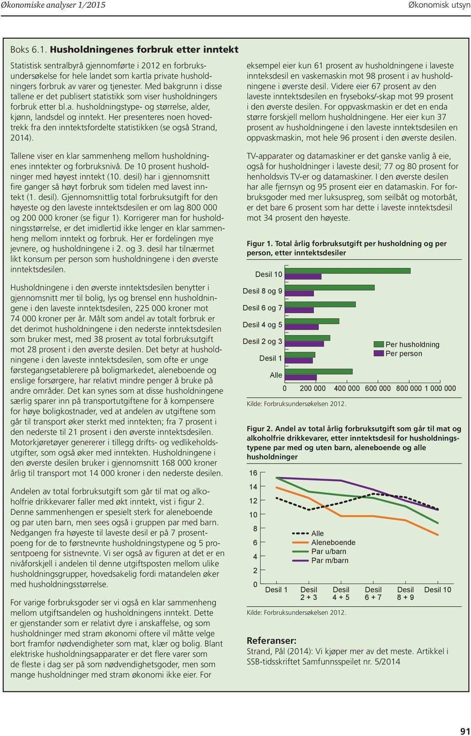 Med bakgrunn i disse tallene er det publisert statistikk som viser husholdningers forbruk etter bl.a. husholdningstype- og størrelse, alder, kjønn, landsdel og inntekt.