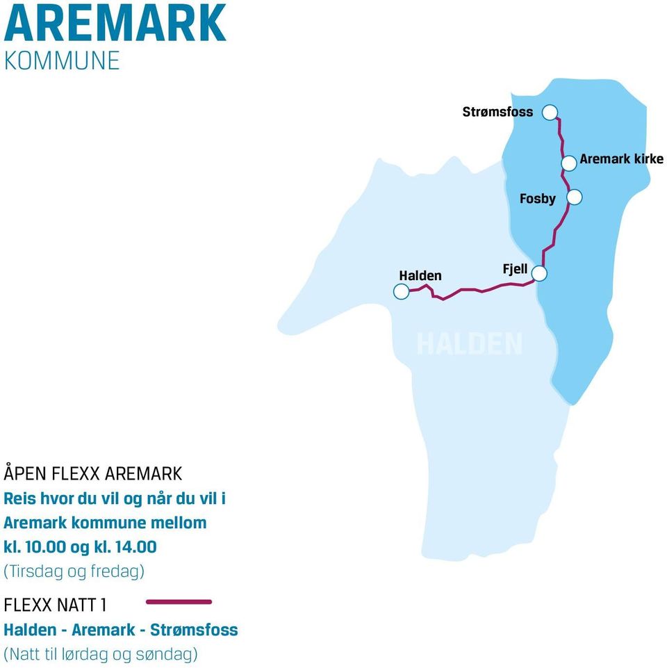 Aremark kommune mellom kl. 10.00 og kl. 14.