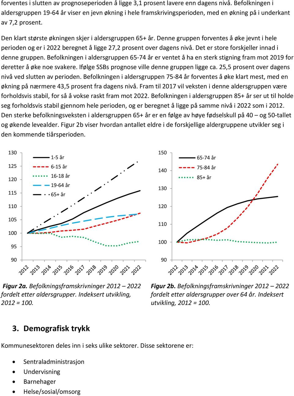 Denne gruppen forventes å øke jevnt i hele perioden og er i 2022 beregnet å ligge 27,2 prosent over dagens nivå. Det er store forskjeller innad i denne gruppen.