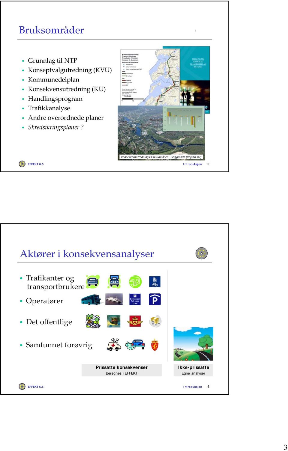 Konsekvensutredning E134 Damåsen Saggrenda (Region sør) EFFEKT 6.