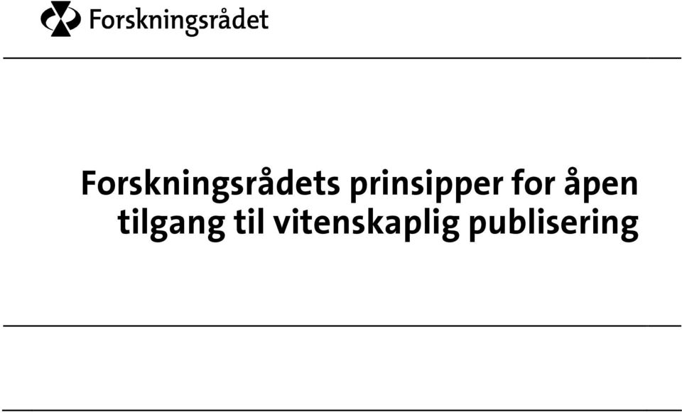 åpen tilgang til