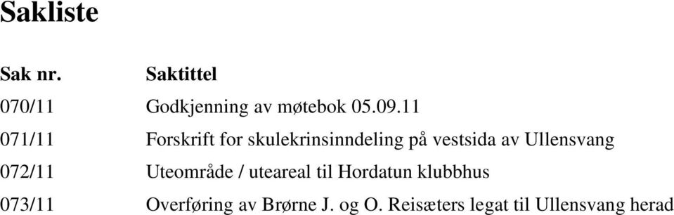 Ullensvang 072/11 Uteområde / uteareal til Hordatun klubbhus