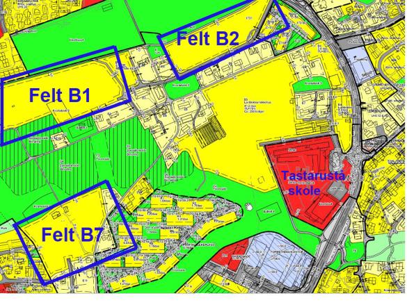 Tastarustå selvbyggerfelt (felt B2) rekkehus B1, 90 boliger oppstart vinter 14/15 Ca.