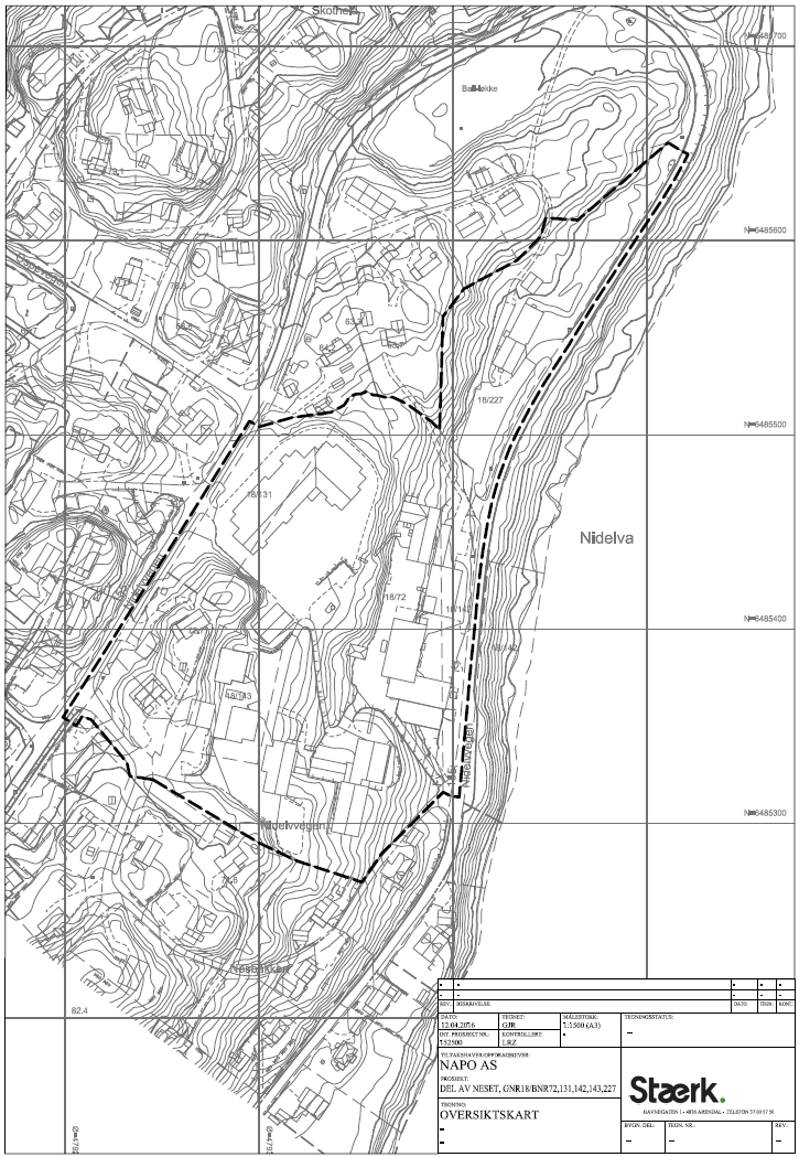 omkranser for øvrig store deler av planområdet. Mot nord grenser planområdet til ubebygd kommunal eiendom.