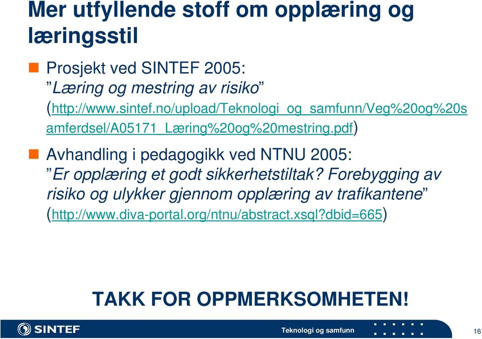 pdf) Avhandling i pedagogikk ved NTNU 2005: Er opplæring et godt sikkerhetstiltak?