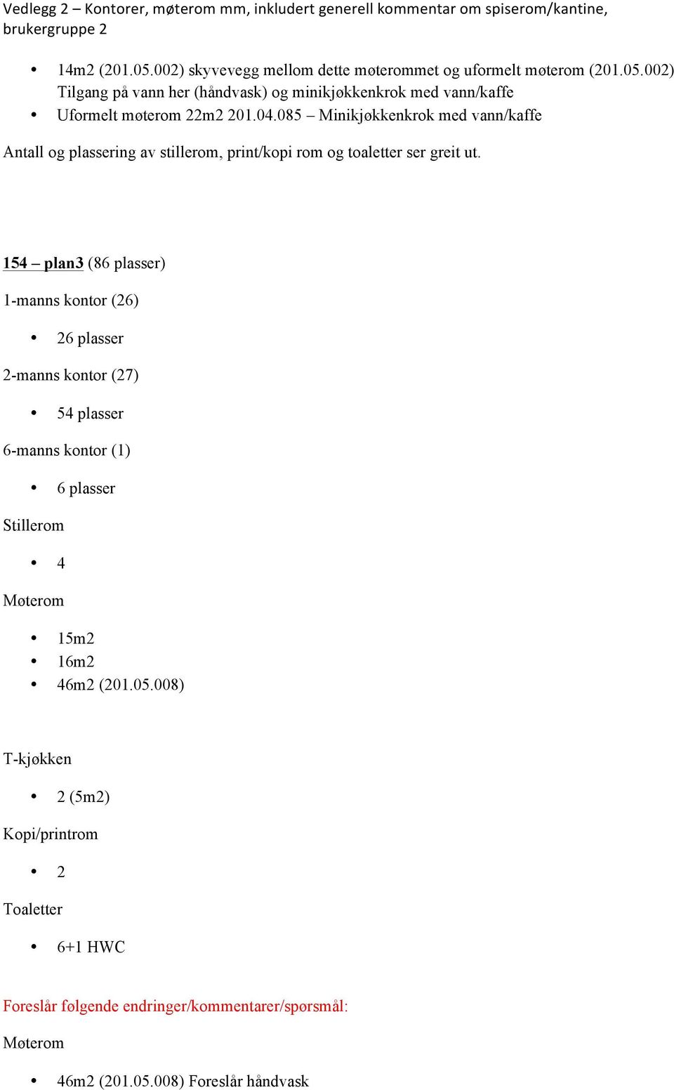 154 plan3 (86 plasser) 1-manns kontor (26) 26 plasser 2-manns kontor (27) 54 plasser 6-manns kontor (1) 6 plasser 15m2