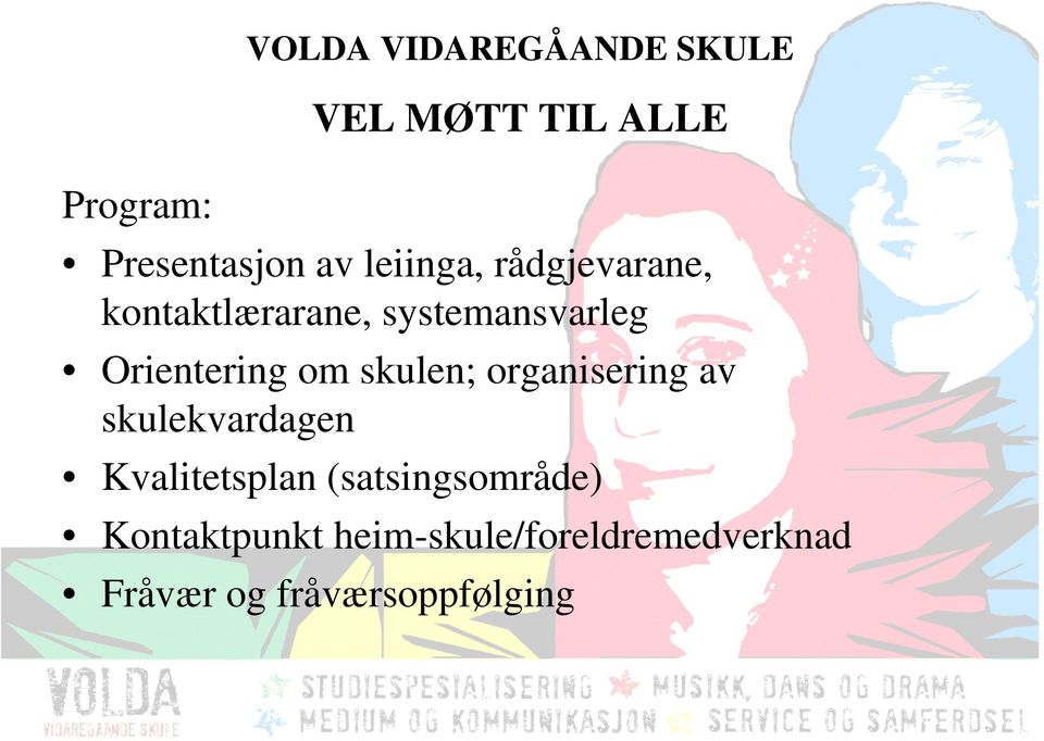 om skulen; organisering av skulekvardagen Kvalitetsplan