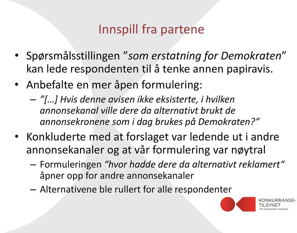 annonsekronene som i dag brukes på Demokraten?