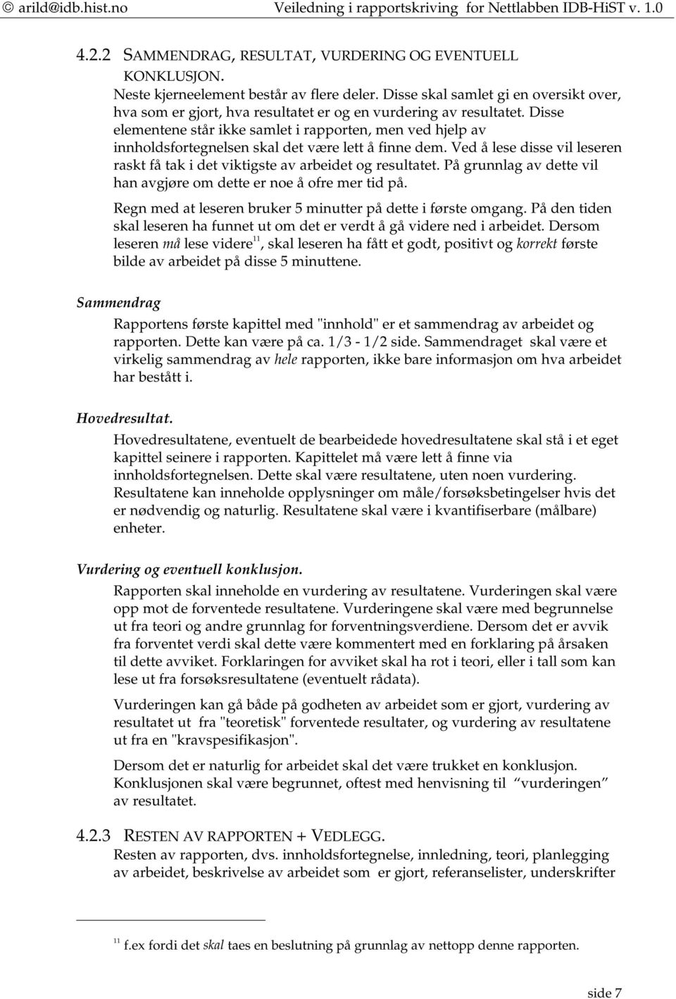 Veiledning i rapportskriving. - PDF Free Download
