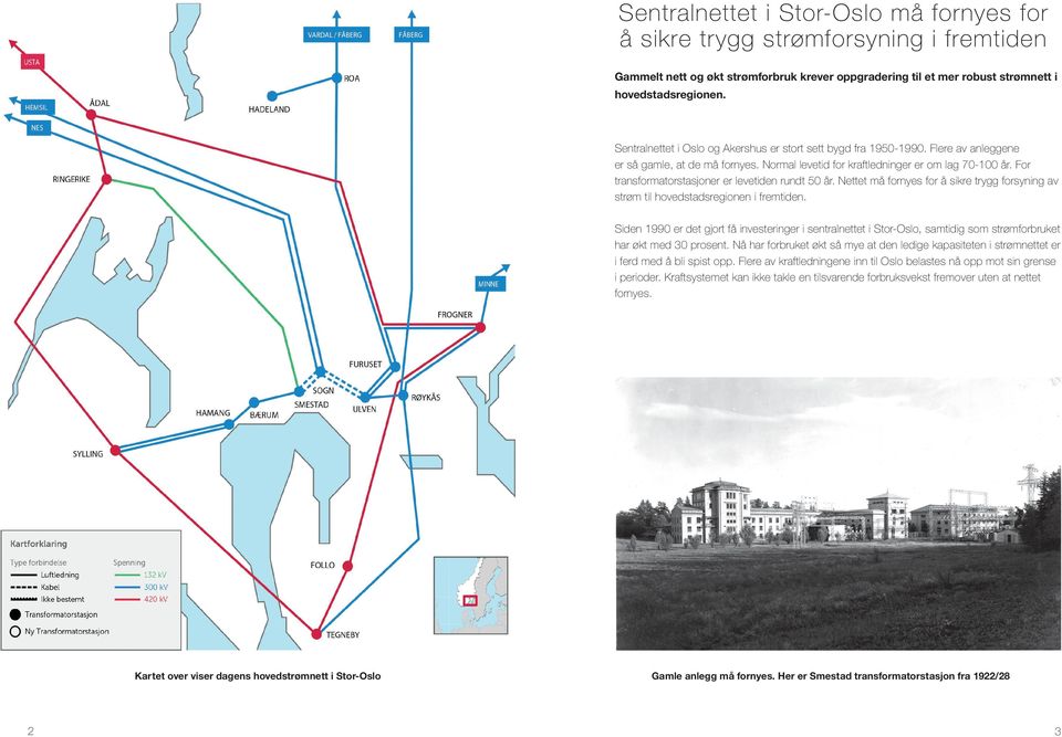 For transformatorstasjoner er levetiden rundt 50 år. Nettet må fornyes for å sikre trygg forsyning av strøm til hovedstadsregionen i fremtiden.