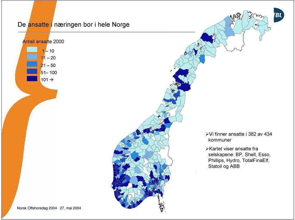 viser ansatte fra selskapene: BP, Shell, Esso, Phillips, Hydro,