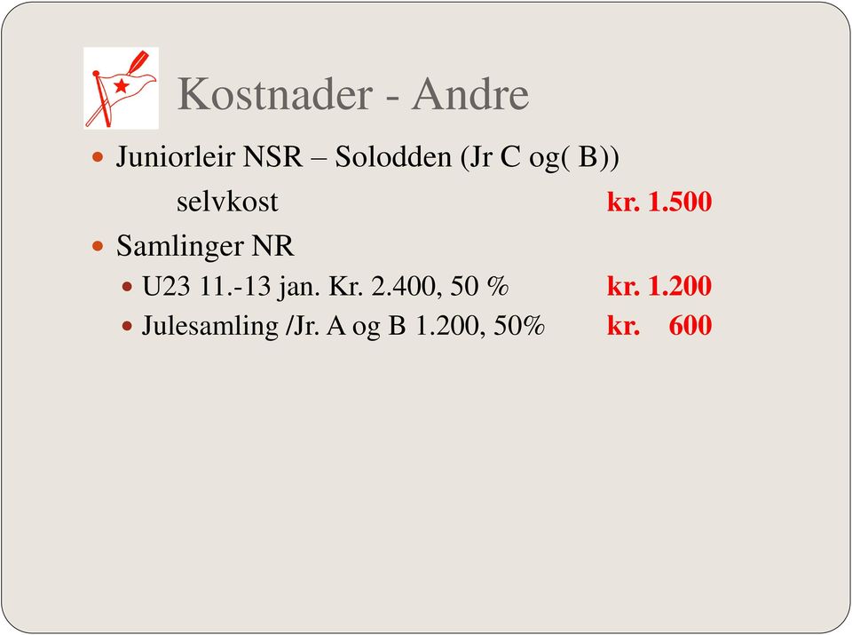 500 Samlinger NR U23 11.-13 jan. Kr. 2.