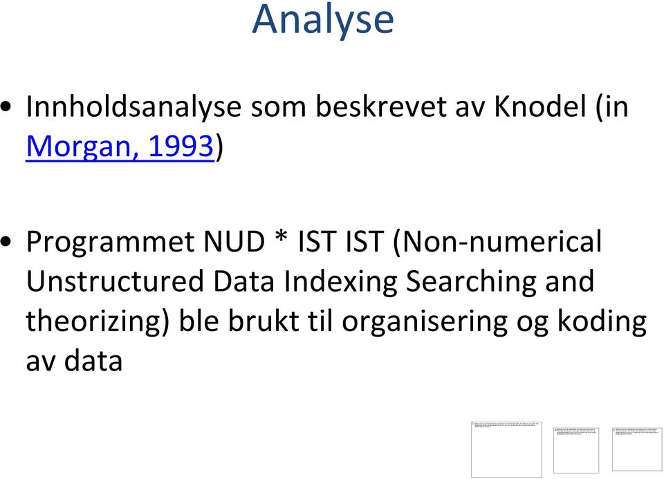 Knodel(in Morgan, 1993) ProgrammetNUD * IST IST (Non-numerical