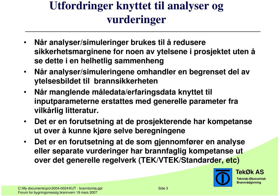 generelle parameter fra vilkårlig litteratur.