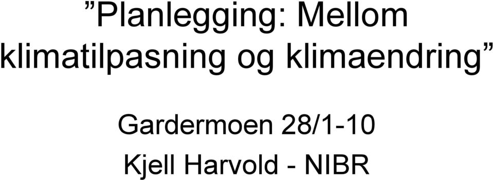 klimaendring