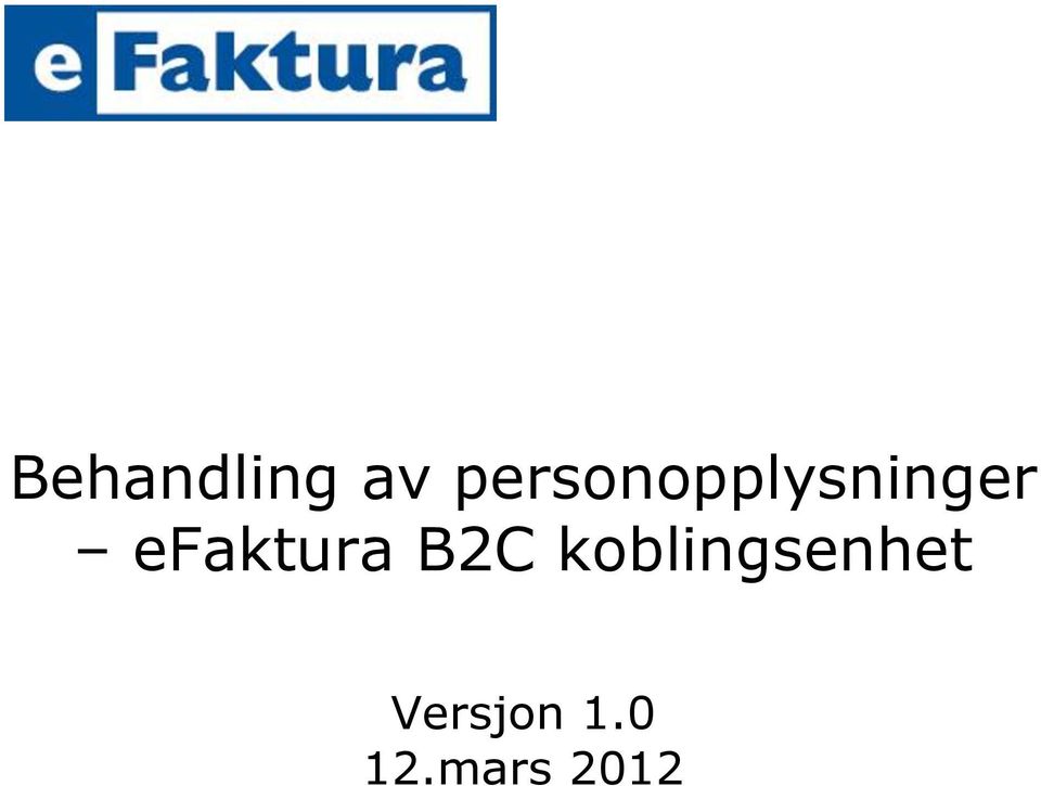 efaktura B2C