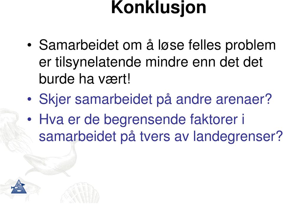 Skjer samarbeidet på andre arenaer?