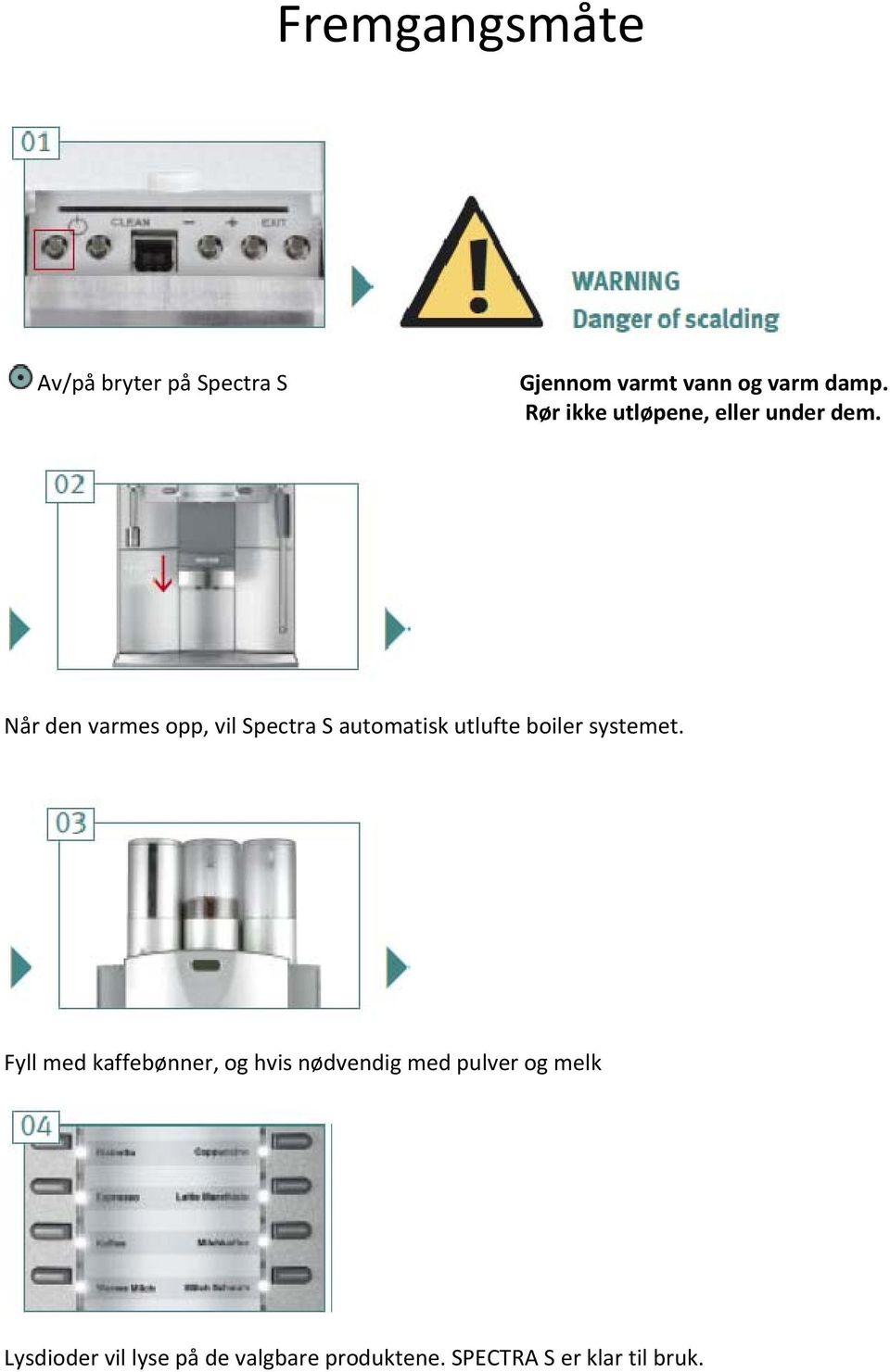 Når den varmes opp, vil Spectra S automatisk utlufte boiler systemet.