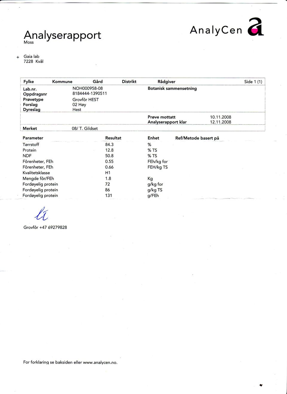 Fordoyelig protein Fordayelig protein Fordoyelig protein & Grovf6r +47 69279828 NOH000958-08 8184444-1390511 Grovf6r HEST 02 Hay Hest 08/ T.