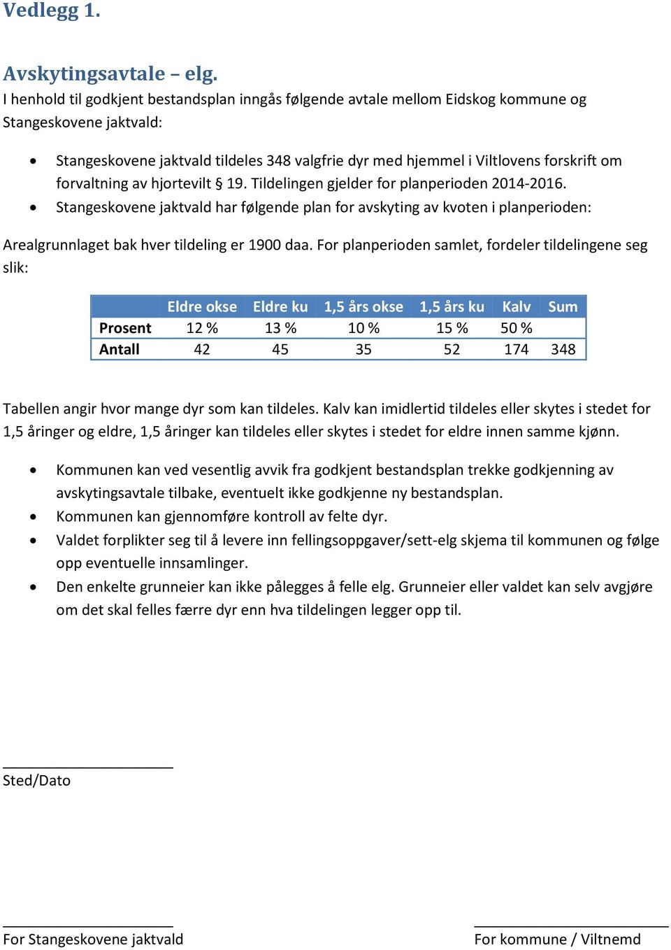 forvaltning av hjortevilt 19. Tildelingen gjelder for planperioden 2014-2016.