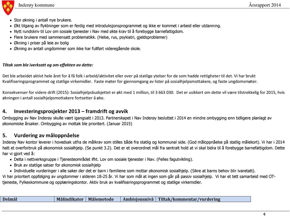 (Helse, rus, psykiatri, gjeldsproblemer) Økning i priser på leie av bolig Økning av antall ungdommer som ikke har fullført videregående skole.