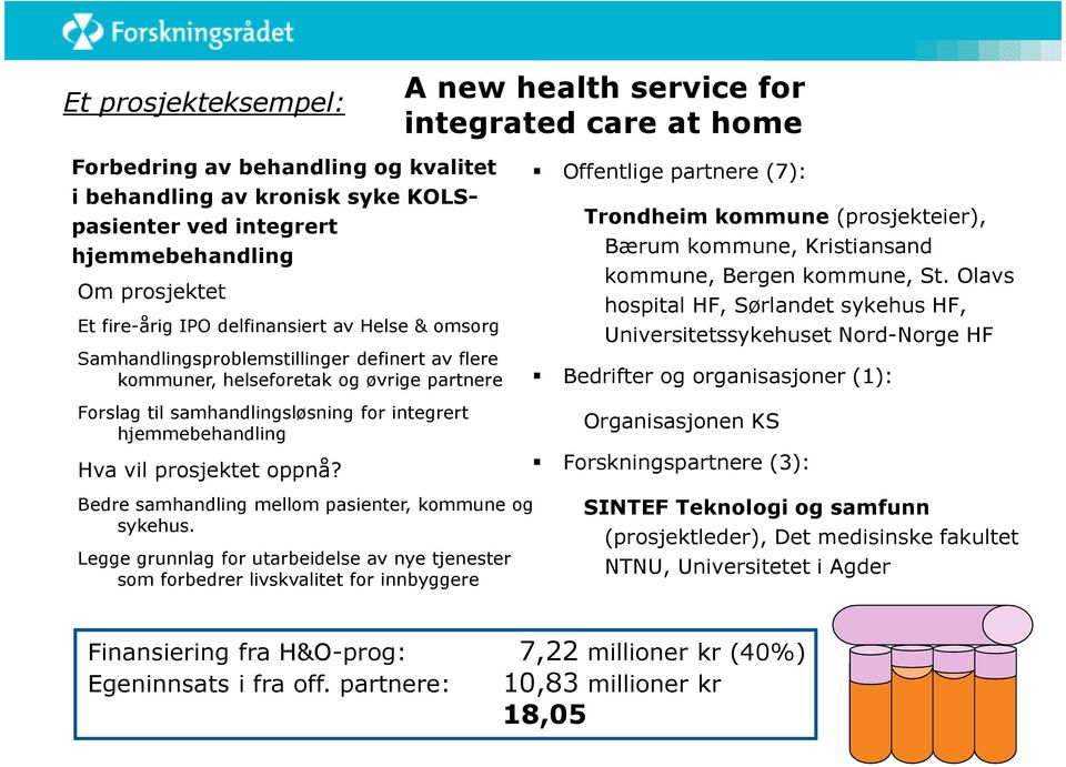 Bedre samhandling mellom pasienter, kommune og sykehus.