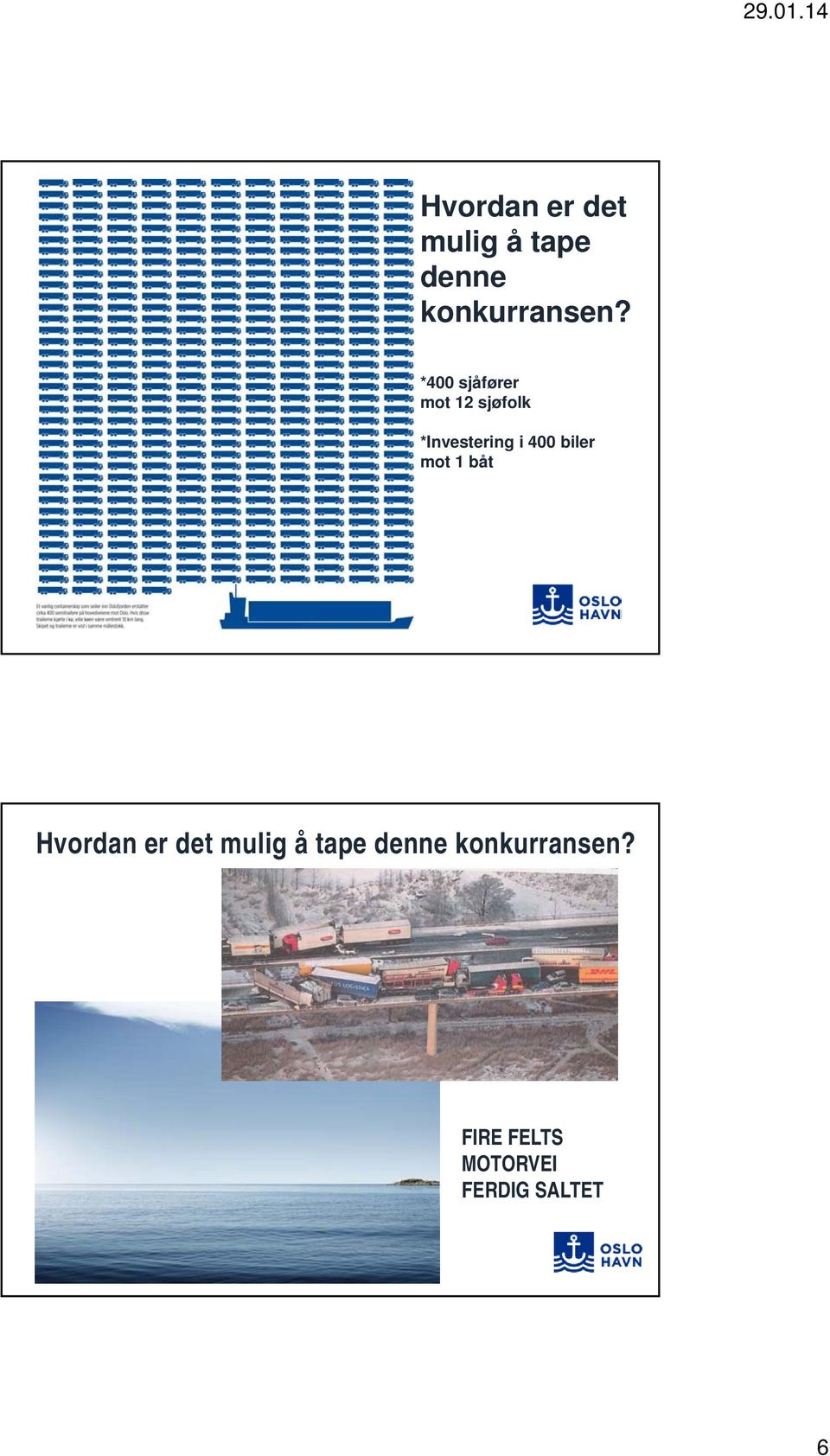 biler mot 1 båt 11  FIRE FELTS MOTORVEI FERDIG