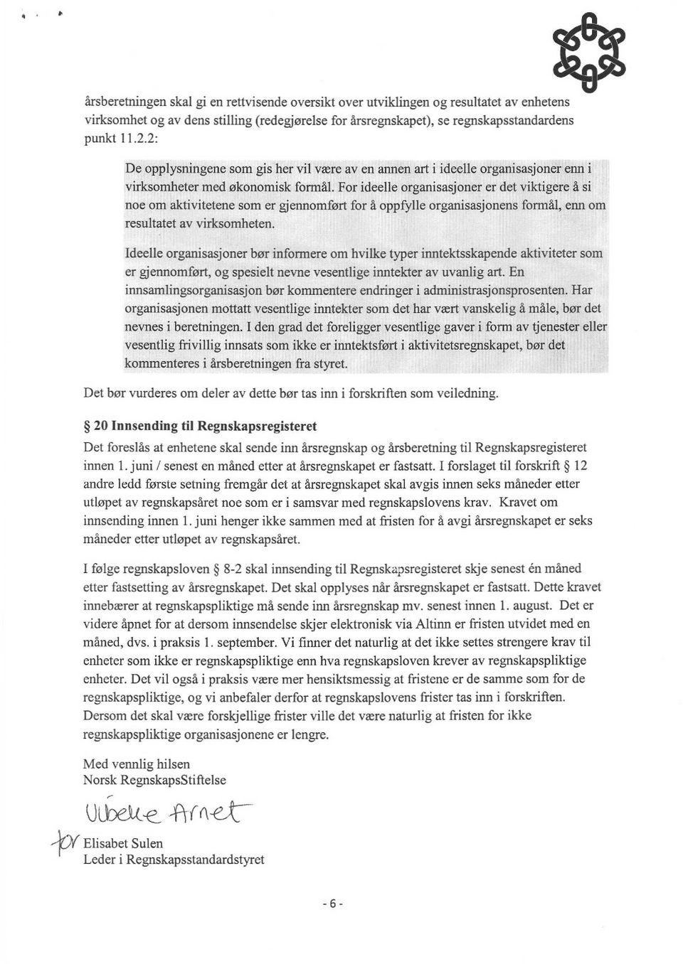 For ideelle organisasjoner er det viktigere å si noe om aktivitetene som er gjennomført for å oppfylle organisasjonens formål, enn om resultatet av virksomheten.