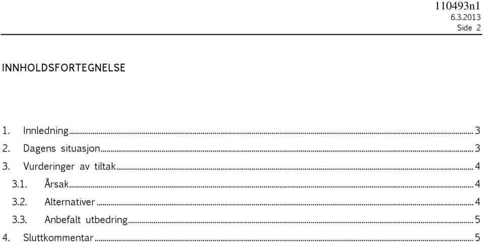 .. 4 3.1. Årsak... 4 3.2. Alternativer... 4 3.3. Anbefalt utbedring.