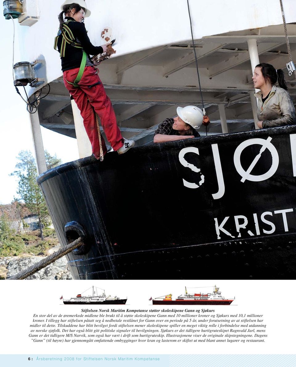 Tilskuddene har blitt bevilget fordi stiftelsen mener skoleskipene spiller en meget viktig rolle i forbindelse med utdanning av norske sjøfolk.