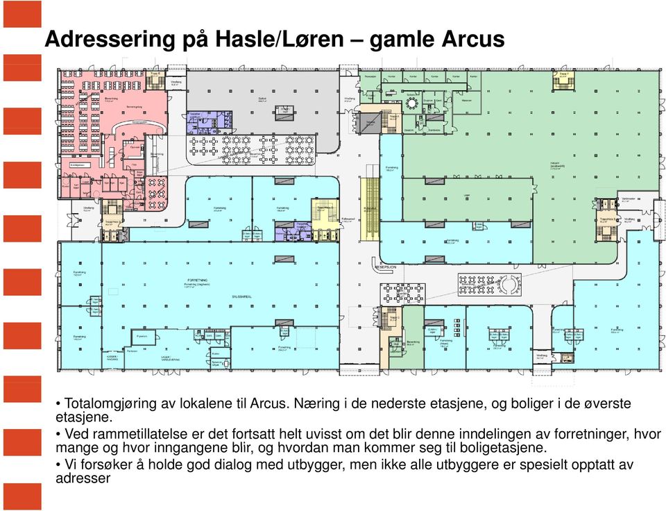 Ved rammetillatelse er det fortsatt helt uvisst om det blir denne inndelingen av forretninger, hvor