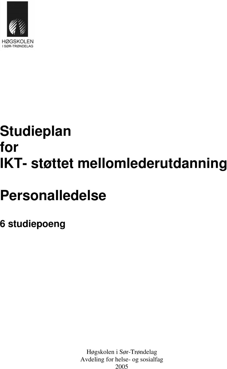 Personalledelse 6 studiepoeng