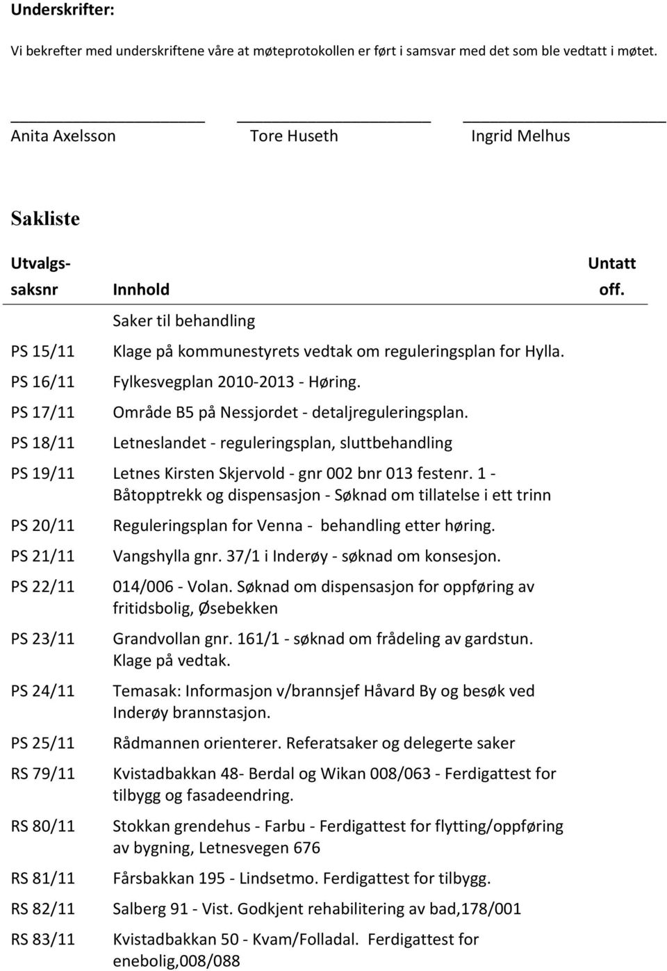 Fylkesvegplan 2010-2013 - Høring. Område B5 på Nessjordet - detaljreguleringsplan. Letneslandet - reguleringsplan, sluttbehandling Untatt off.