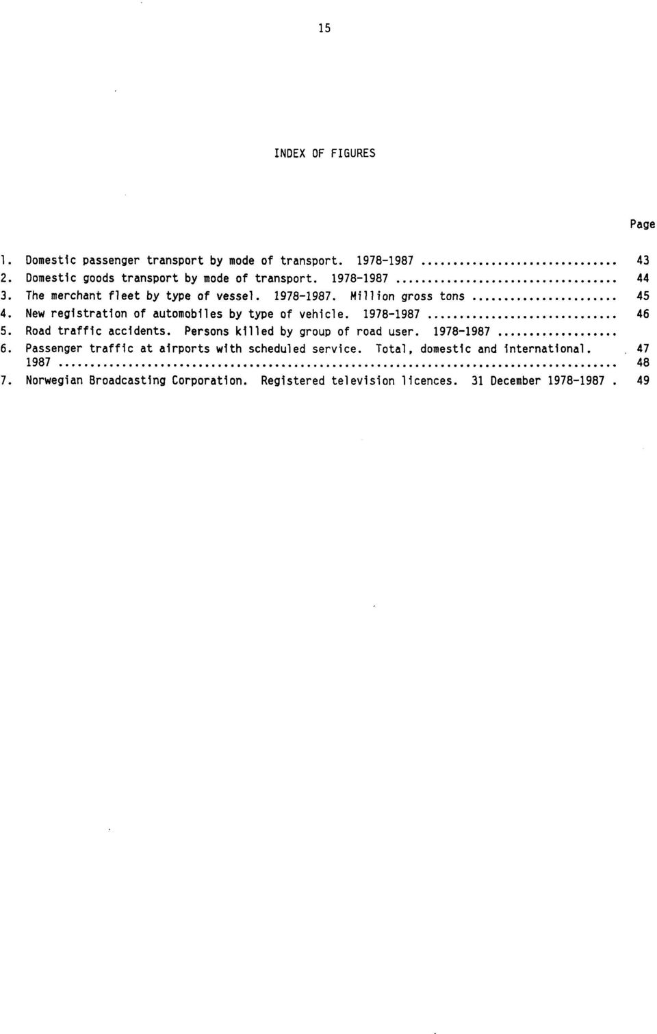 1978-1987 46 5. Road traffic accidents. Persons killed by group of road user. 1978-1987 6.